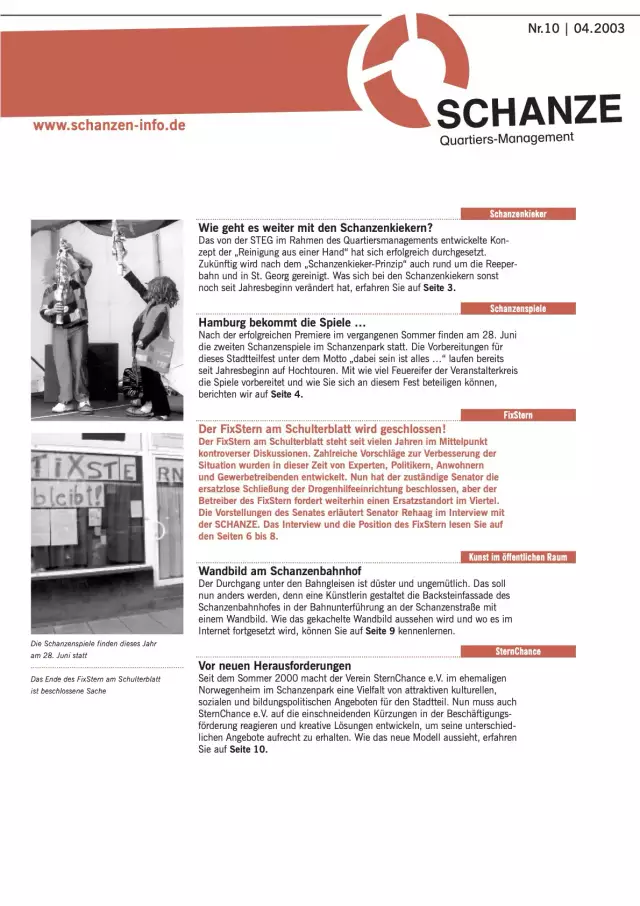 Schanzen-Info, Cover Nr. 10