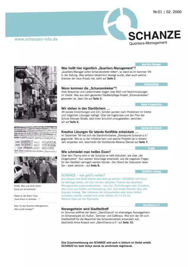 Schanzen-Info, Cover Nr. 1