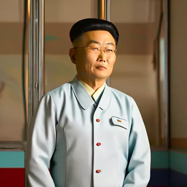 ein KI generierter Grundschullehrer aus Nord-Korea