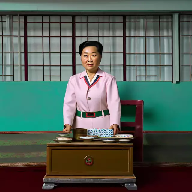 ein KI generierte Grundschullehrerin aus Nord-Korea