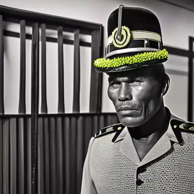 Bild eines Polizisten aus Thaiti. Erstellt mit generativer KI.