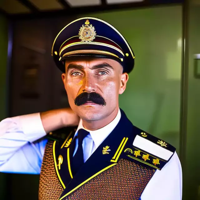 Bild eines ungarischen Polizisten. Erstellt mit generativer KI.