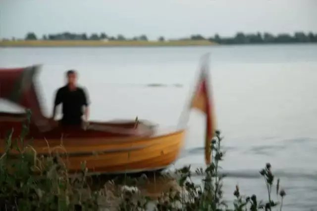 Tuckerboot vor Blankenese im Sommer